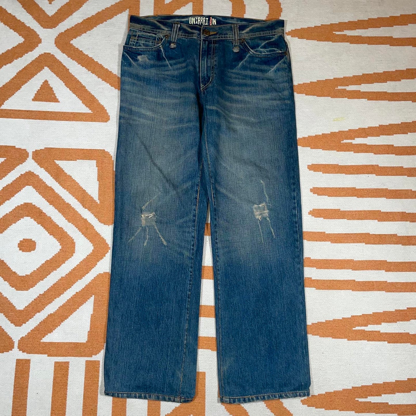 Oni Arai 00s Dragon Embroidered Jeans 36x31