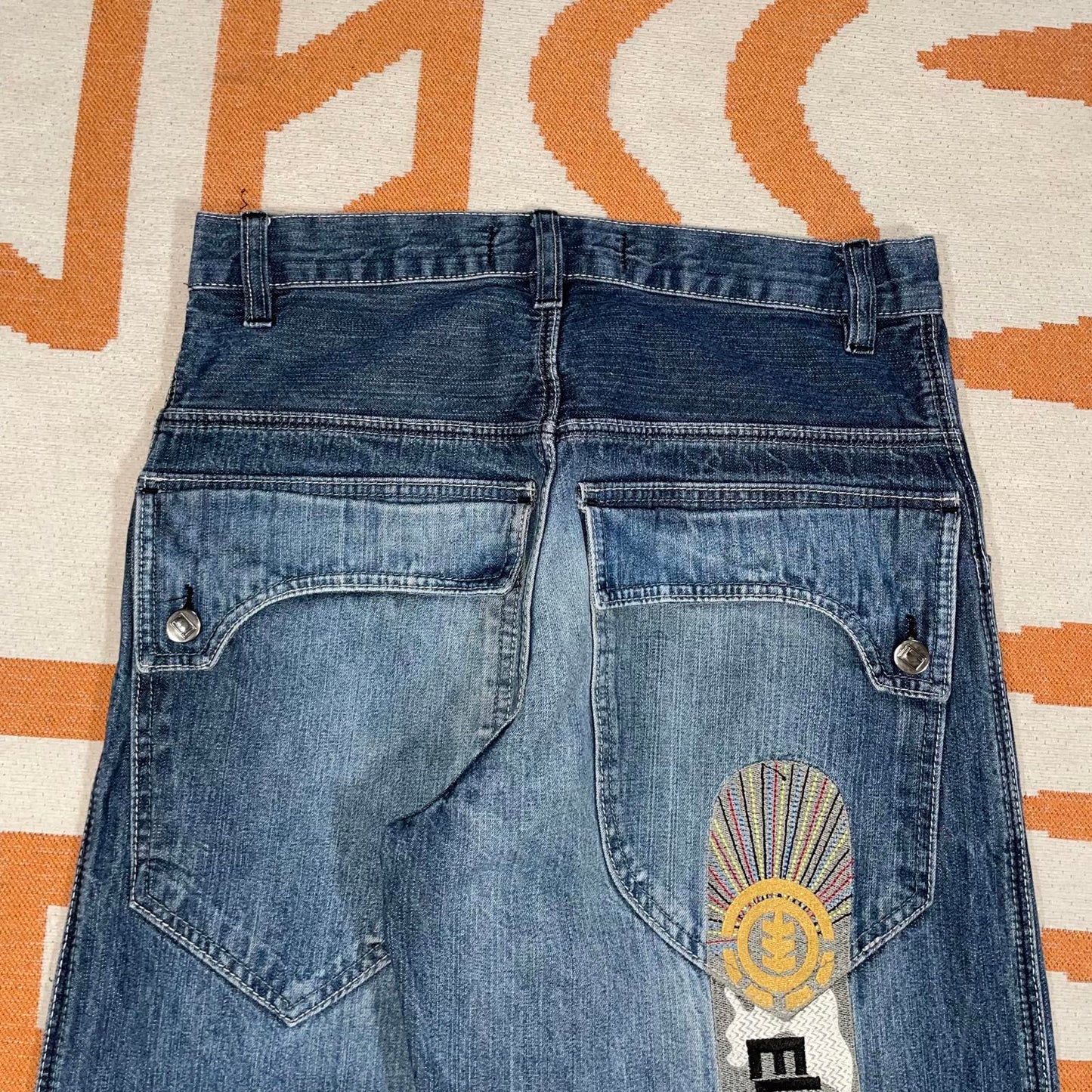 Element 90s Embroidered Snowboard Baggy Jeans 30x29