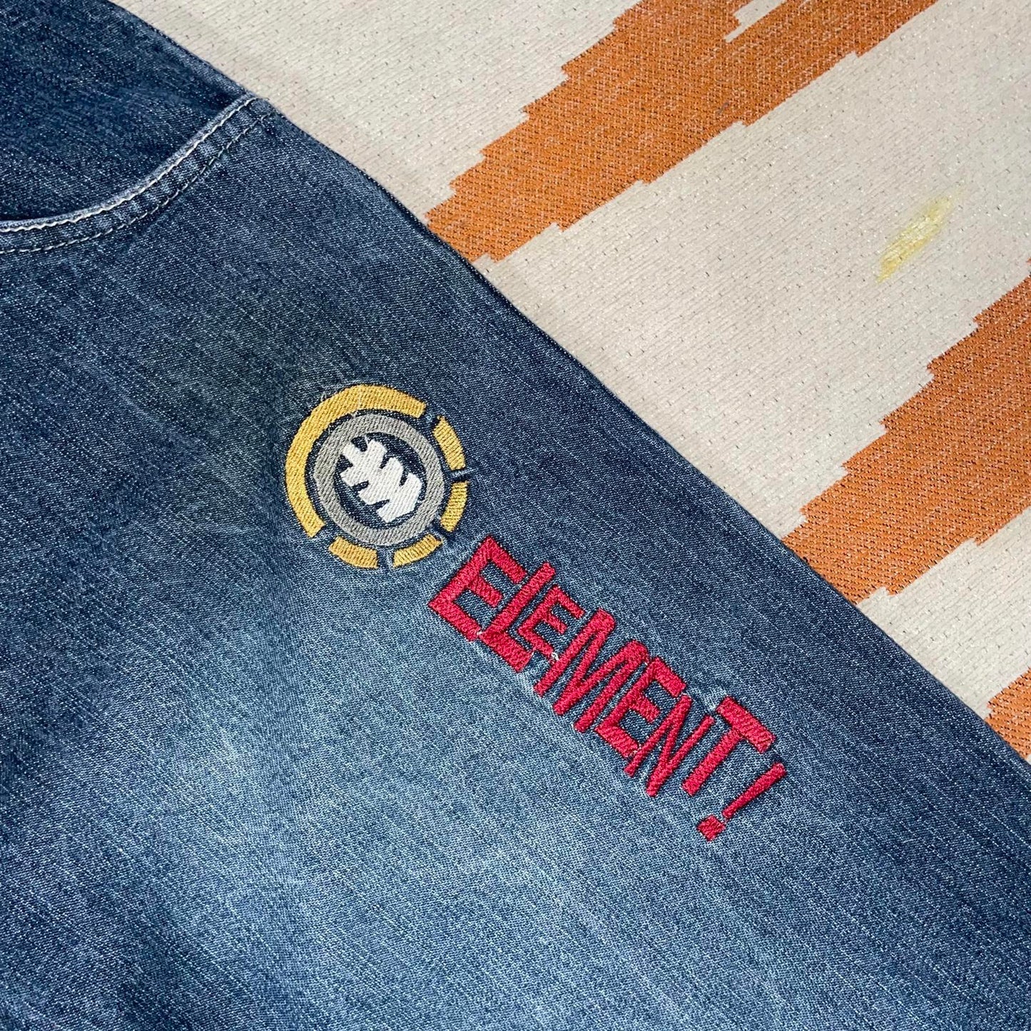 Element 90s Embroidered Snowboard Baggy Jeans 30x29