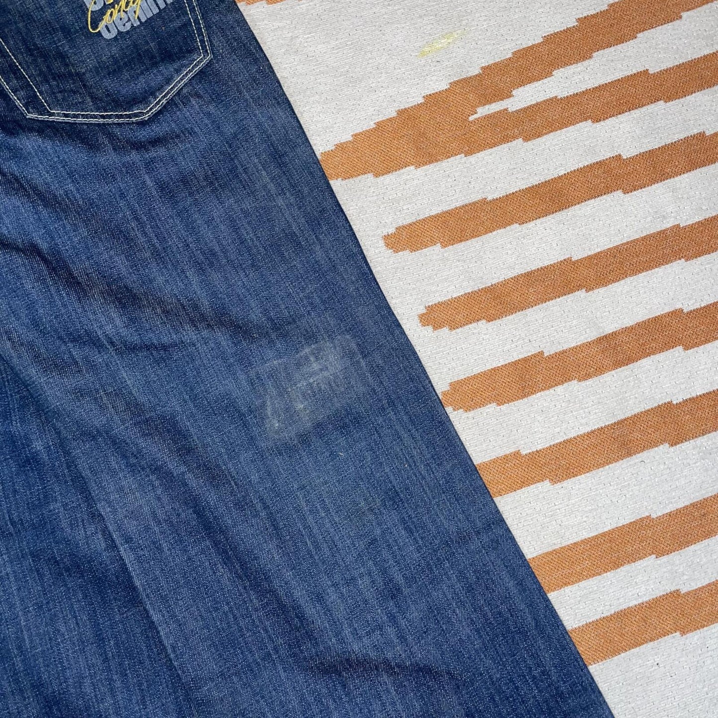 Broke 00s Embroidered ‘Concept’ Loose Denim Jeans 28x32