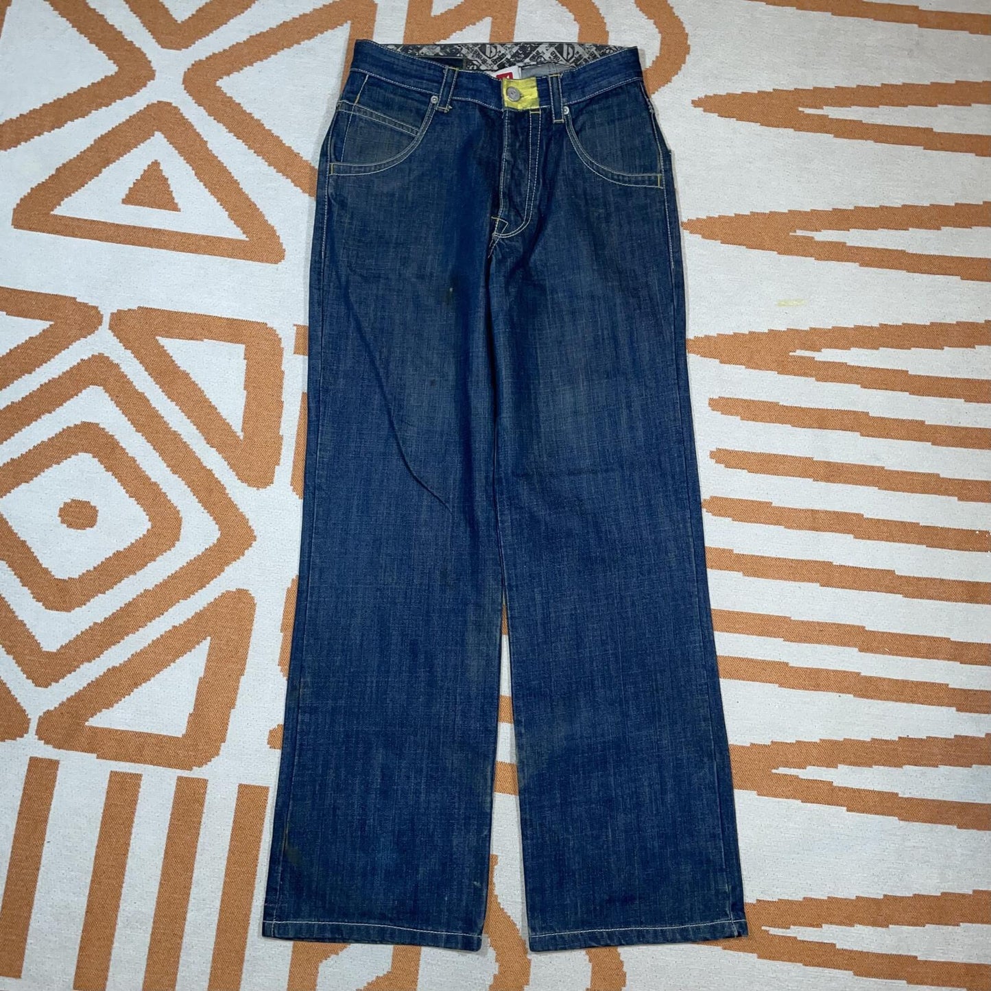 Broke 00s Embroidered ‘Concept’ Loose Denim Jeans 28x32