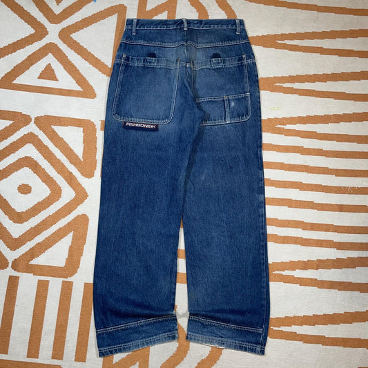 Fishbone 00s Baggy Denim Blue Jeans 34x33