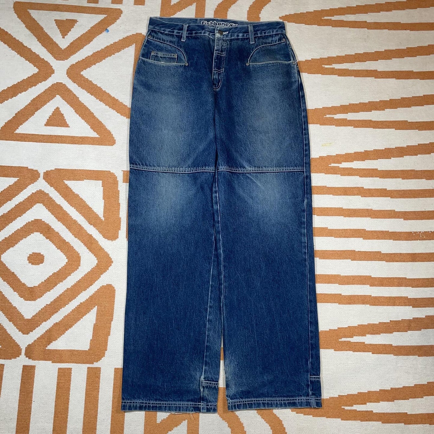 Fishbone 00s Baggy Denim Blue Jeans 34x33