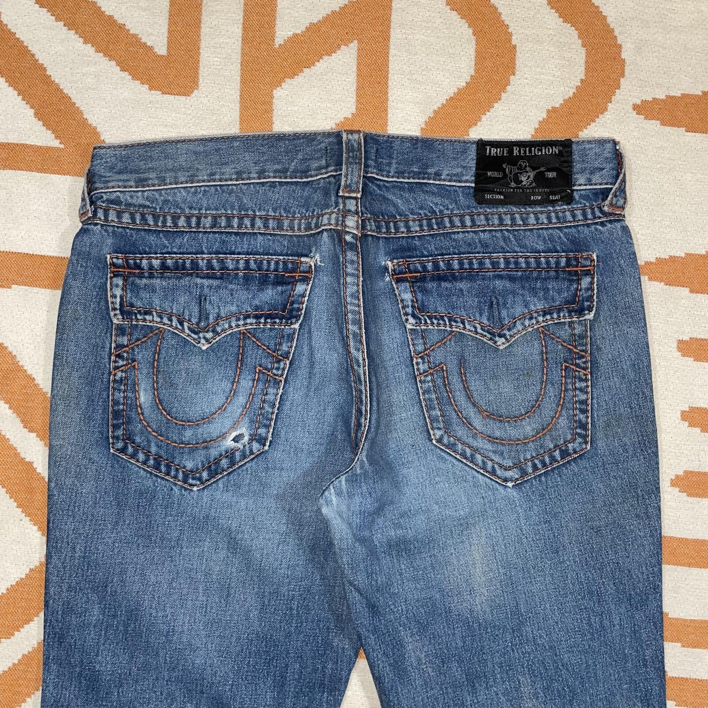 True Religion 00s Embroidered ‘Ricky’ Loose Jeans 36x34