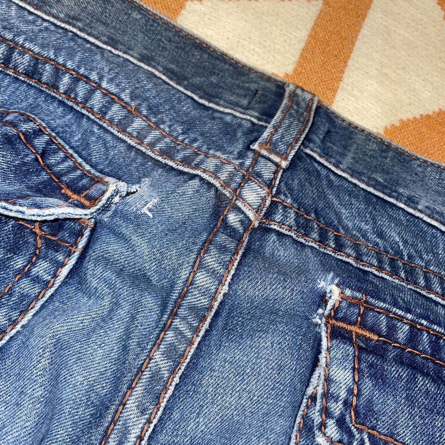True Religion 00s Embroidered ‘Ricky’ Loose Jeans 36x34