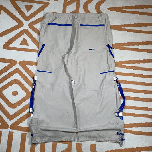 Caffiene 00s Printed Cream/Blue Parachute/Rave Pants 40x29