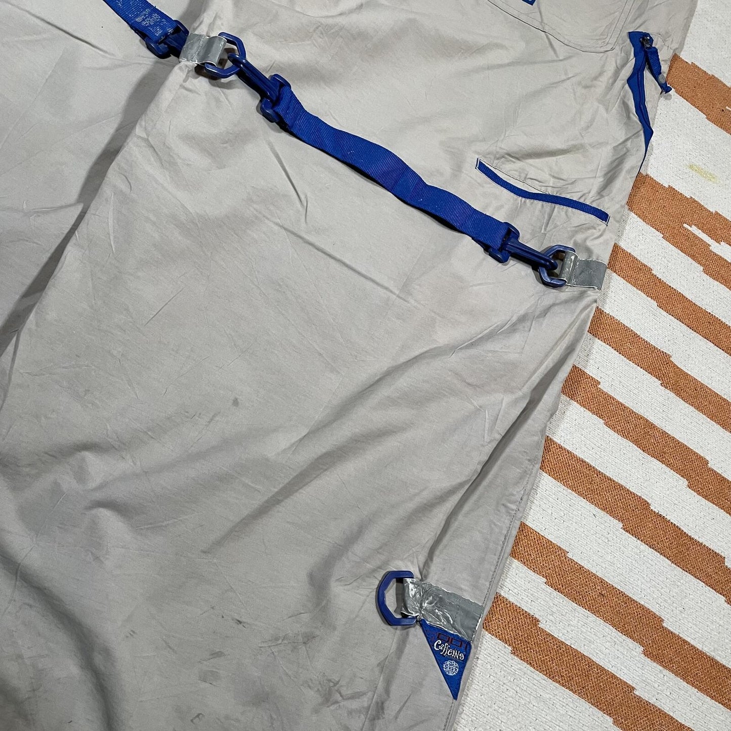 Caffiene 00s Printed Cream/Blue Parachute/Rave Pants 40x29