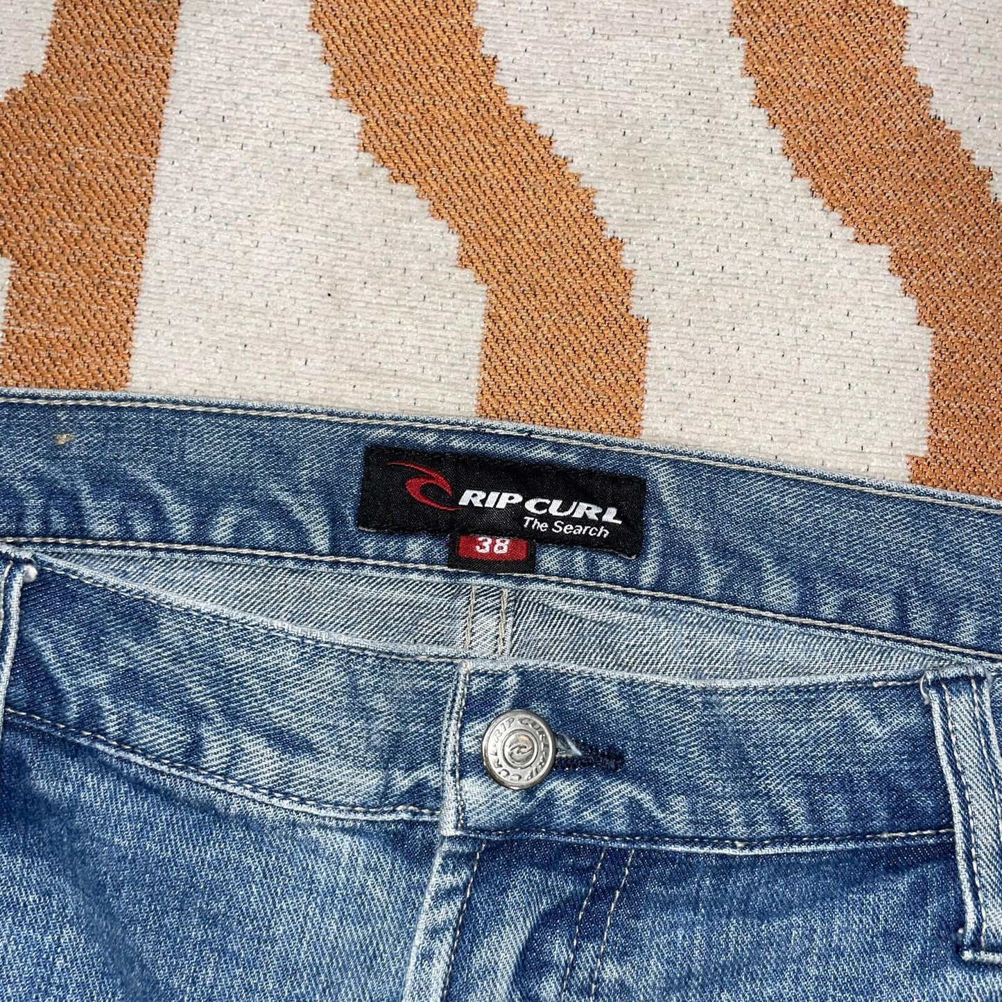 Rip Curl 00s Embroidered Surf Baggy Jeans 38x34