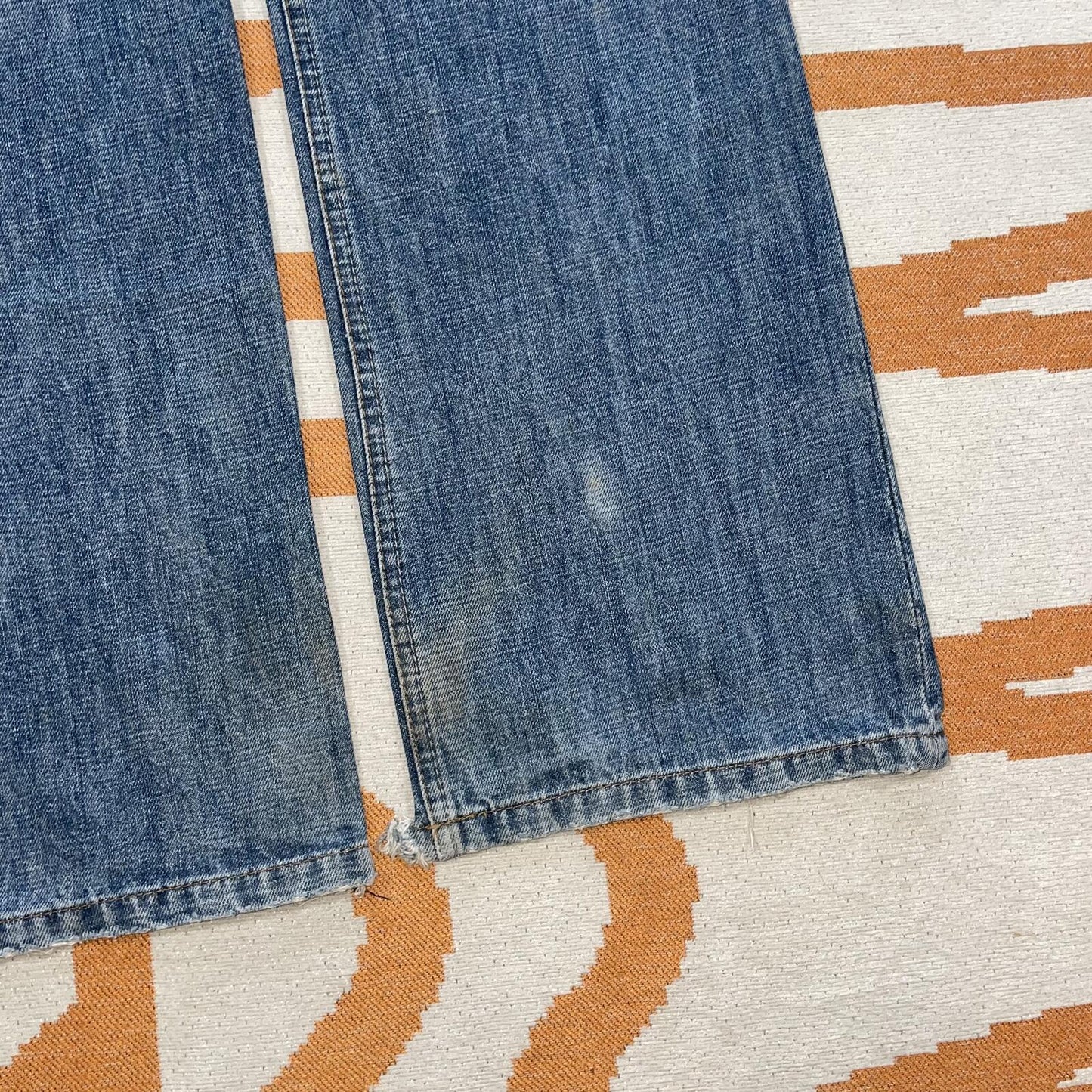 River Woods 00s Embroidered ‘Union Jack’ Loose Jeans 34x34