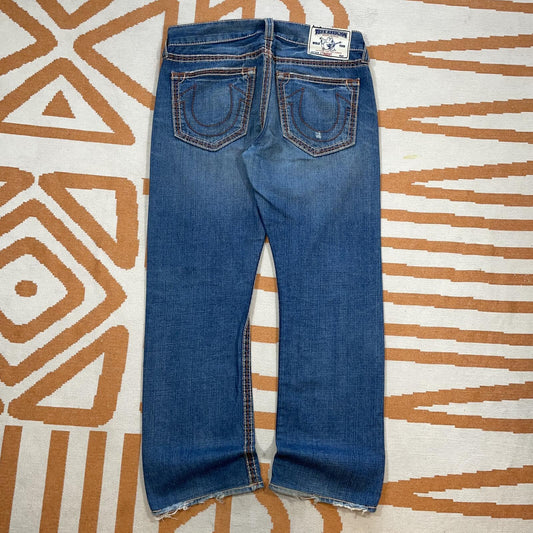 True Religion 00s Contrast Stitch Loose Jeans 36x32