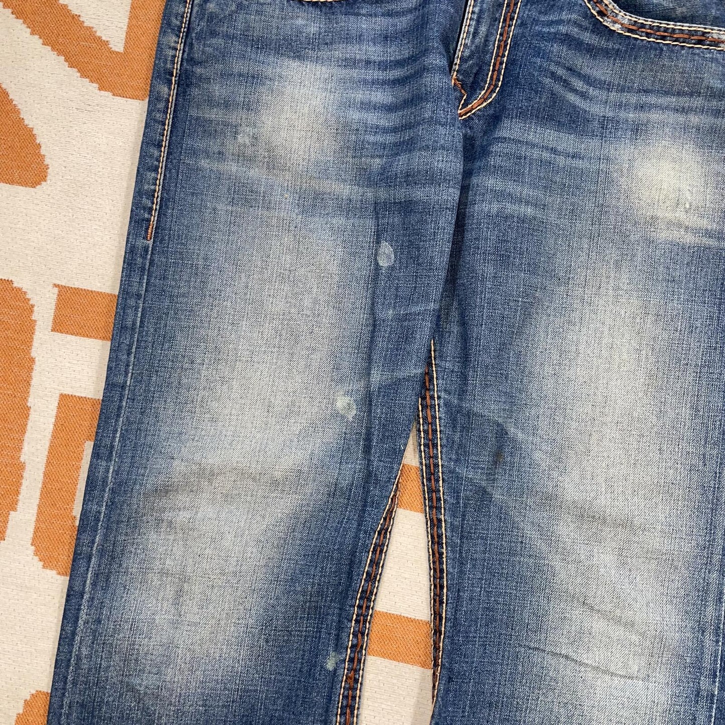 True Religion 00s Contrast Stitch Loose Jeans 36x32