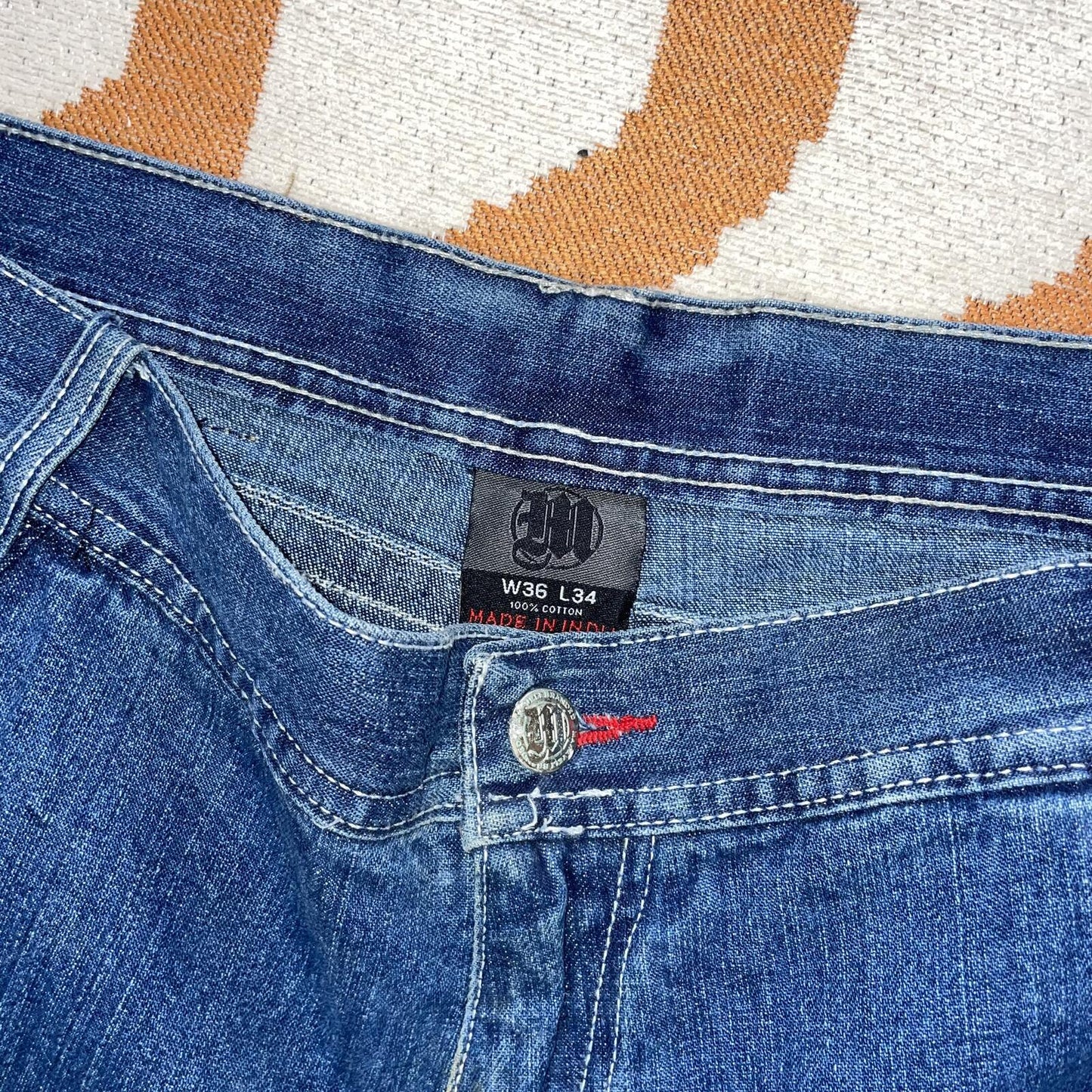 Makaveli 00s Printed ‘Tupac’ Baggy Denim Jeans 36x34