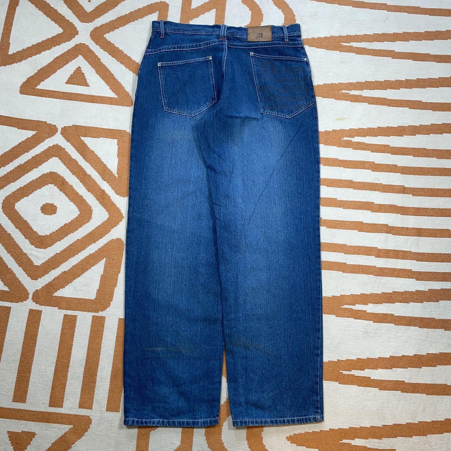 Makaveli 00s Printed ‘Tupac’ Baggy Denim Jeans 36x34