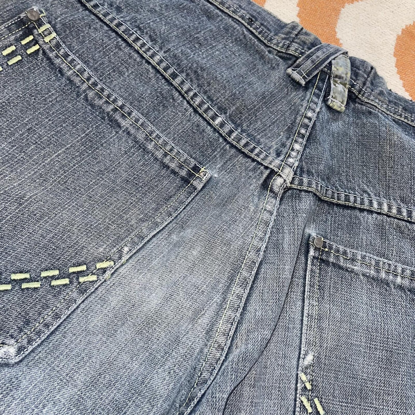Karl Kani 00s Patched/Embroidered Baggy Jeans 32x32