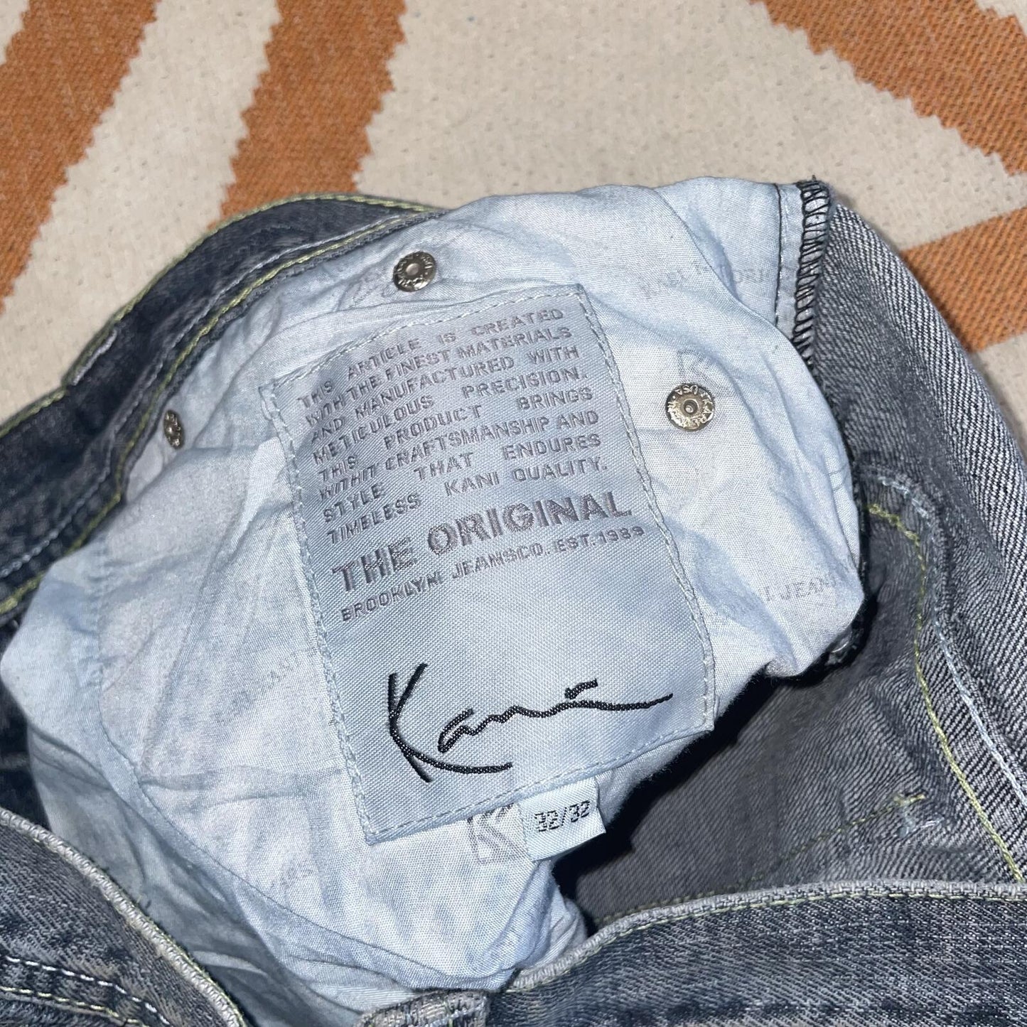 Karl Kani 00s Patched/Embroidered Baggy Jeans 32x32