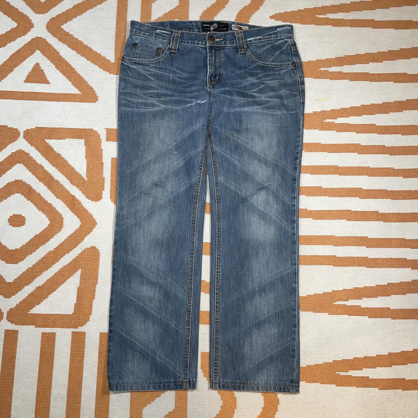 Bobson 00s Embroidered Graphic Denim Jeans 36x31