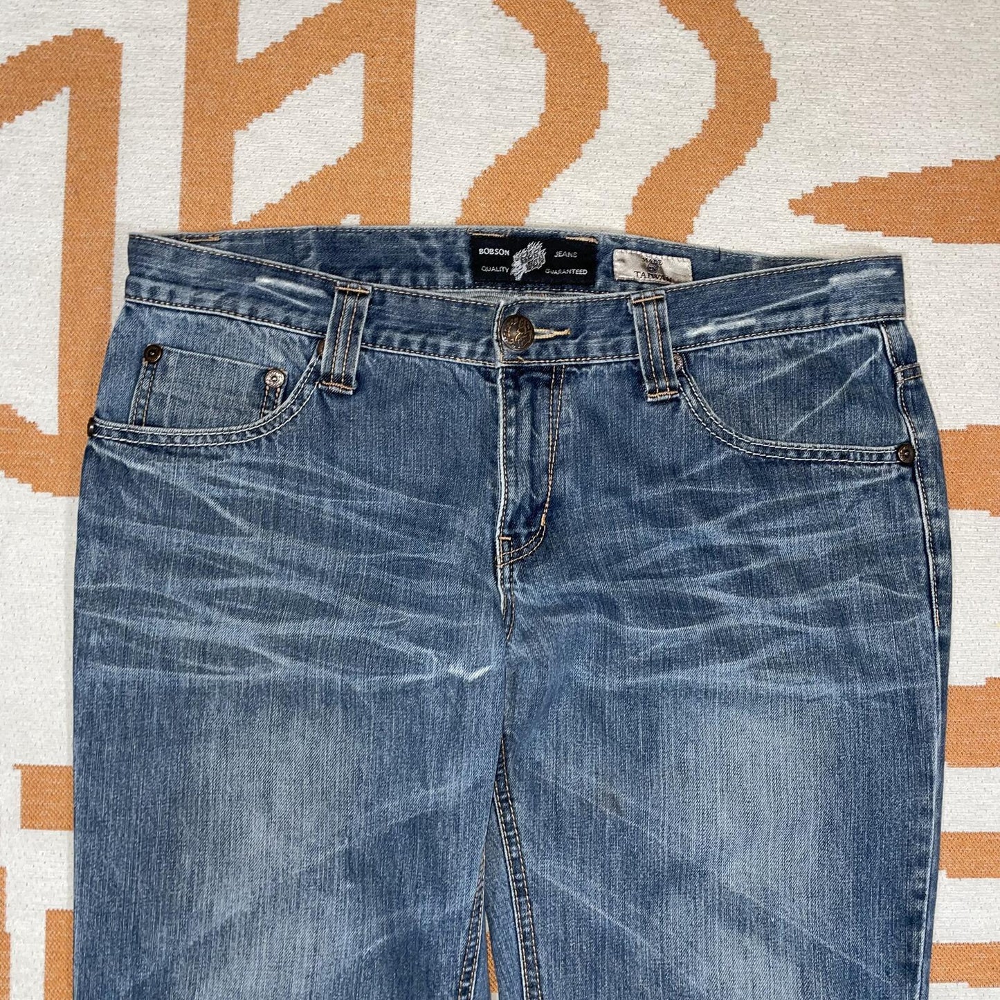 Bobson 00s Embroidered Graphic Denim Jeans 36x31