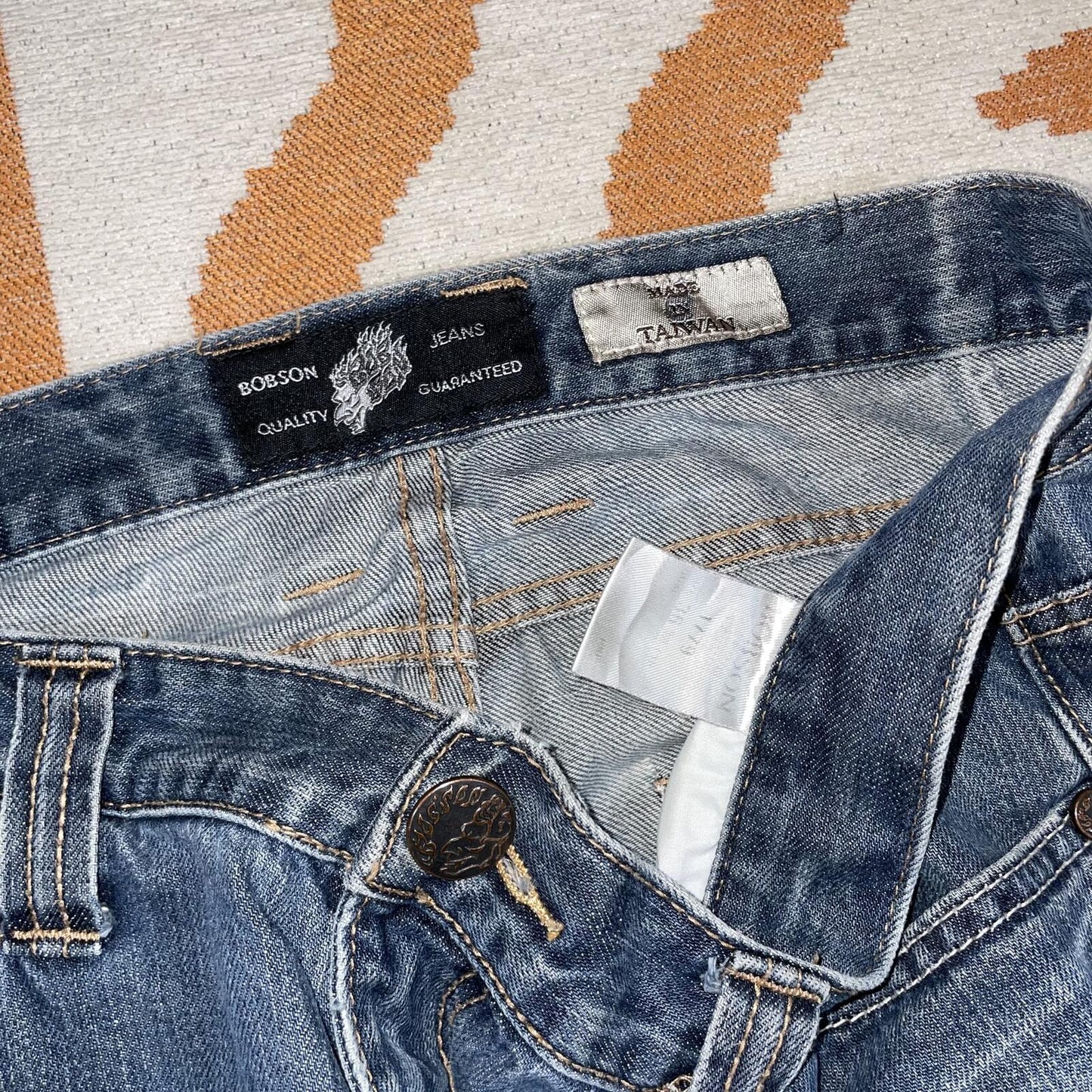 Bobson 00s Embroidered Graphic Denim Jeans 36x31