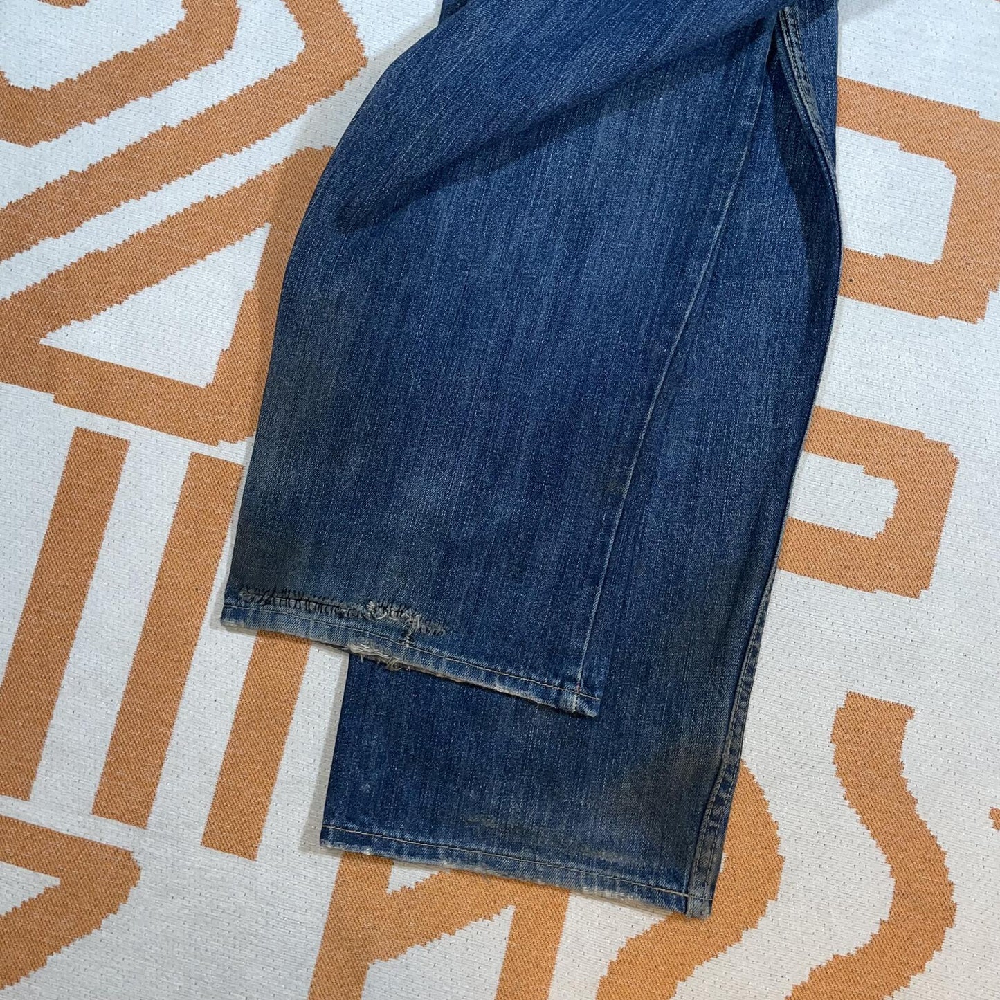 Vibes 00s Baggy 'Gold Label' Denim Blue Jeans 34x34