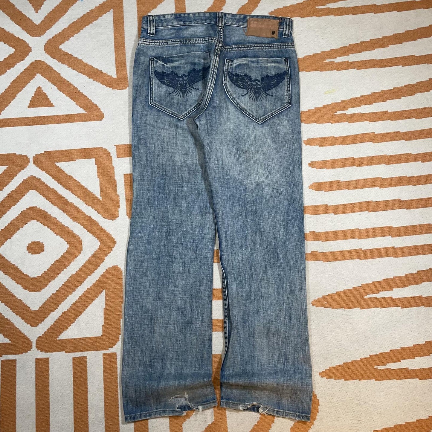 Ecko Unltd. 00s Printed/Embellished Wings Jeans 32x32