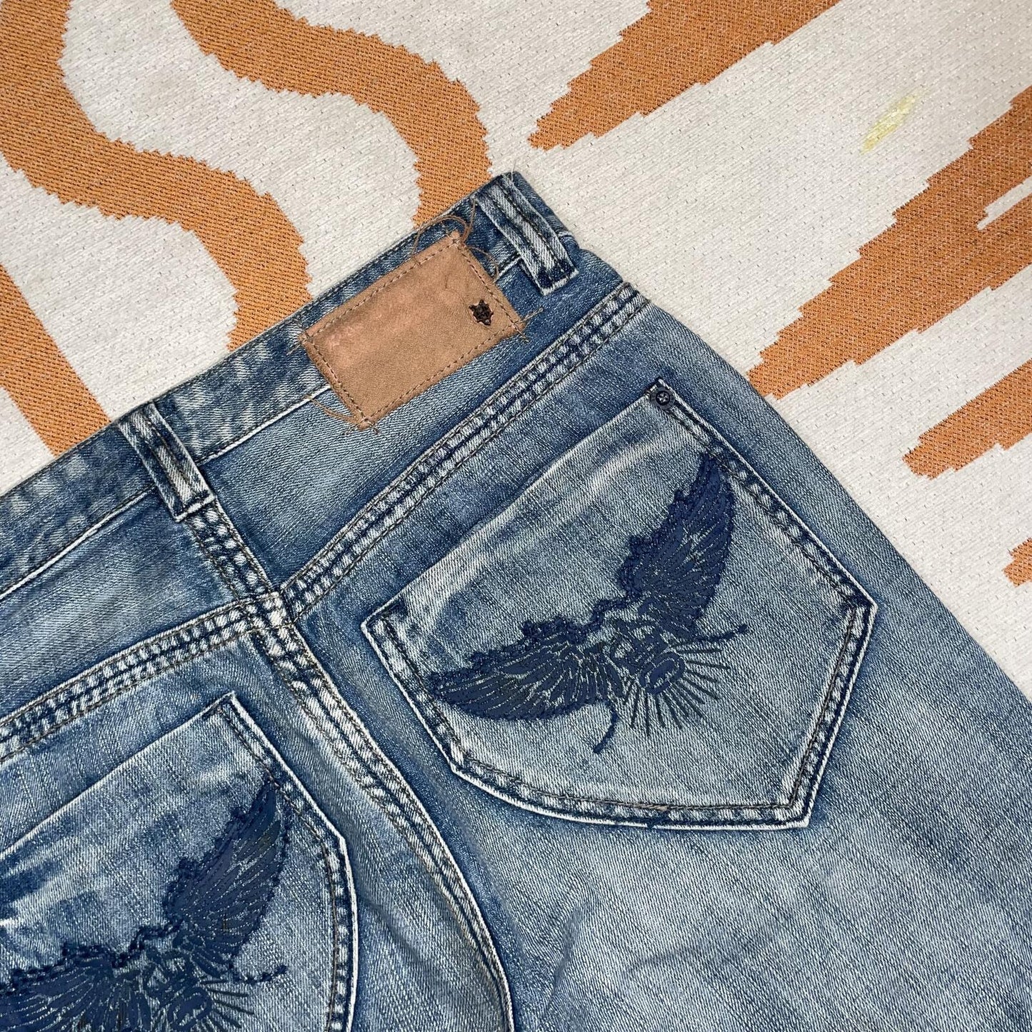 Ecko Unltd. 00s Printed/Embellished Wings Jeans 32x32