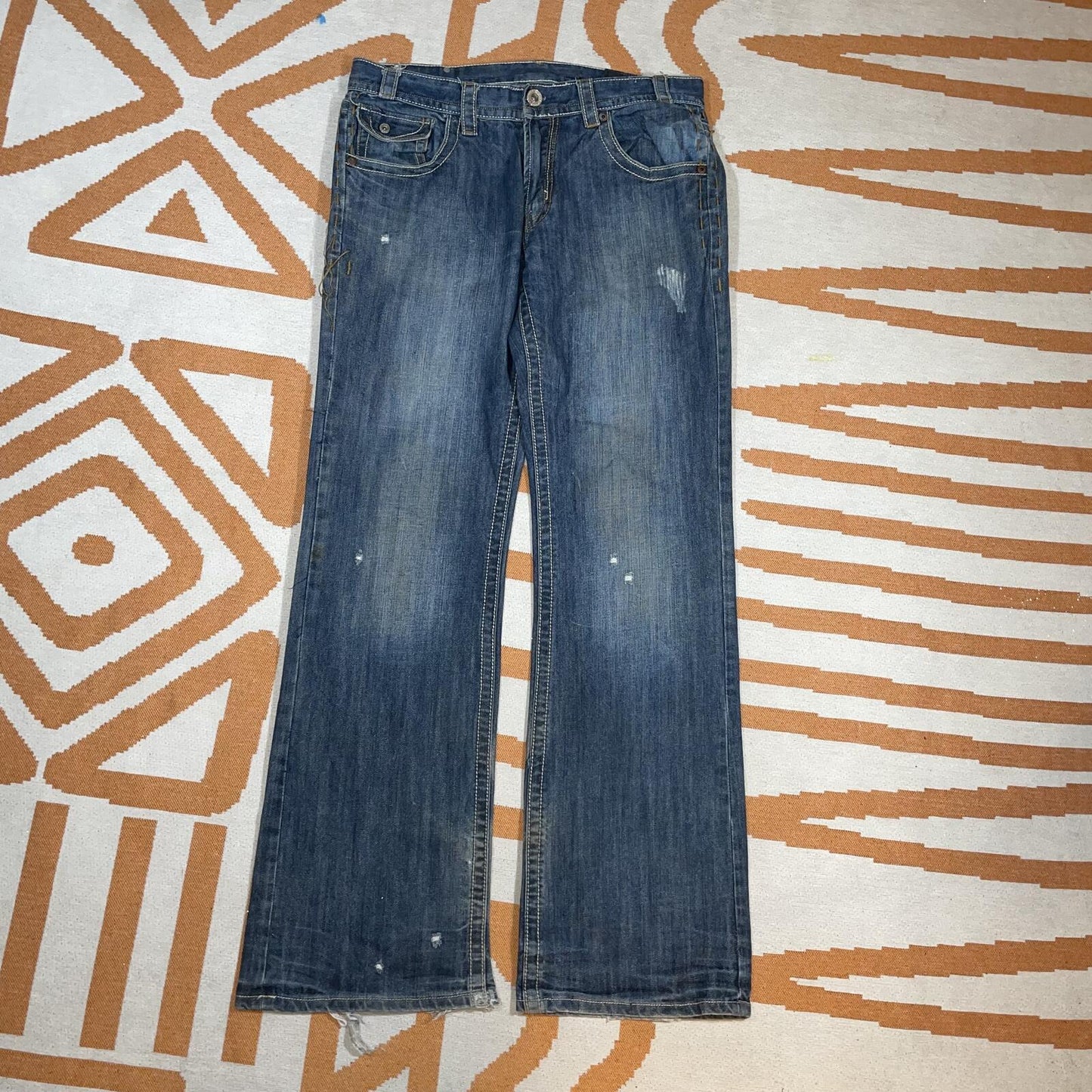 Urban Behaviour 00s Embroidered Bootcut Jeans 34x34/14