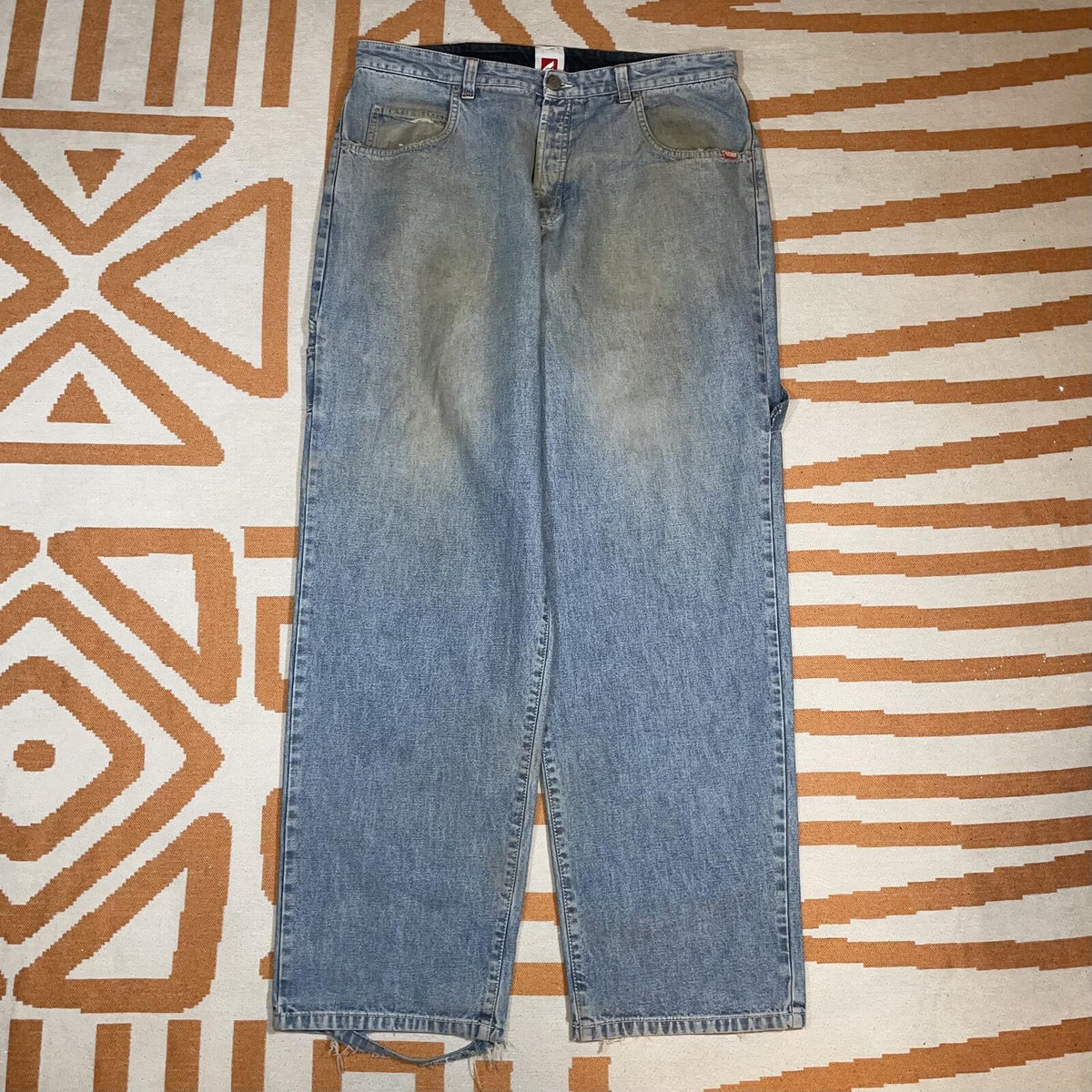 Broke 00s Embroidered Baggy ‘Star’ Denim Jeans 38x34
