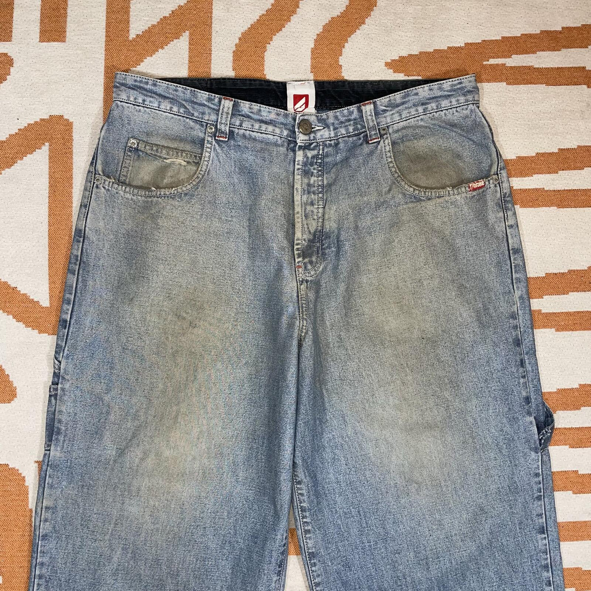 Broke 00s Embroidered Baggy ‘Star’ Denim Jeans 38x34