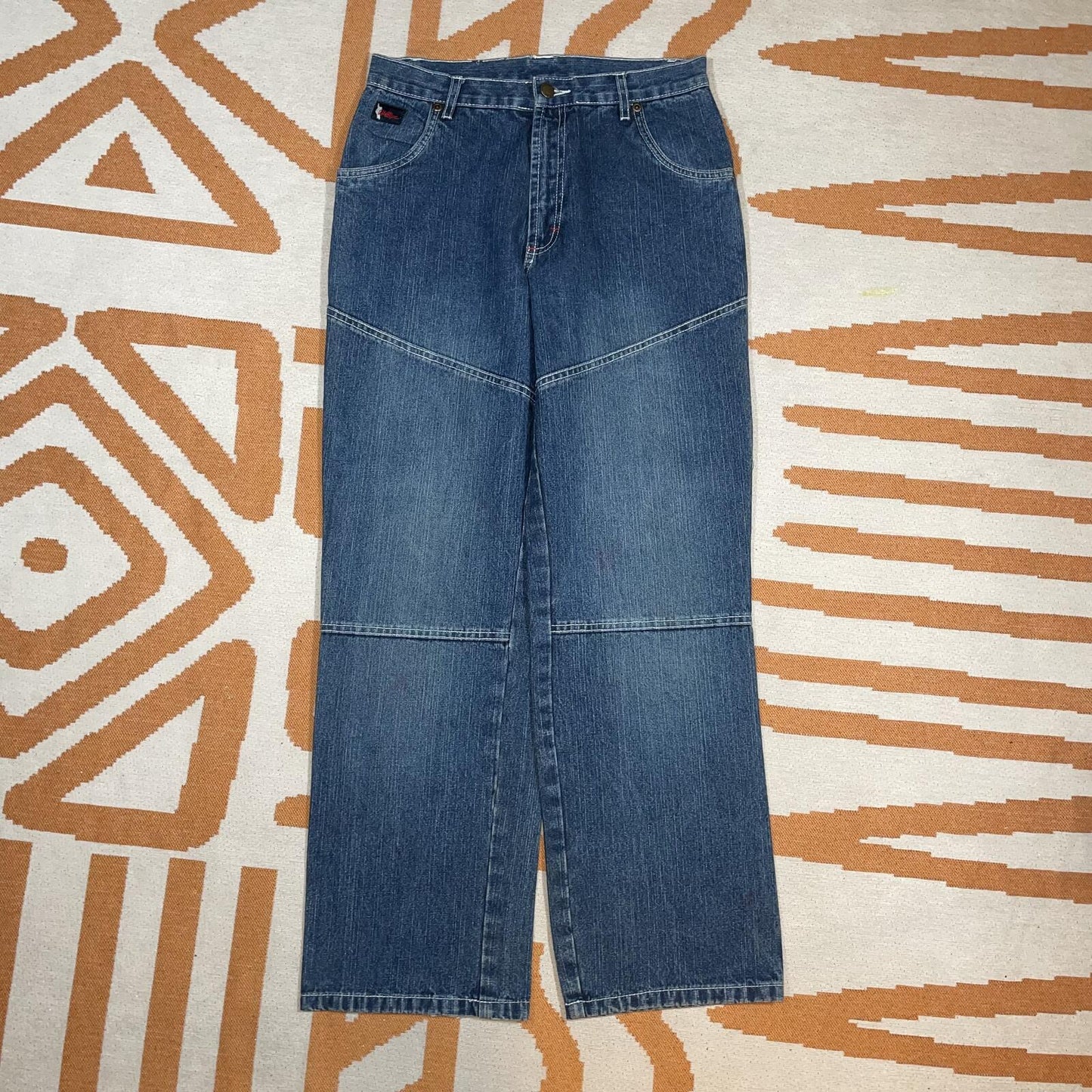 Beat 00s Embroidered ‘Wallride’ Skater Loose Jeans 28x28