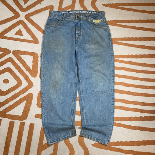 Homeboy 00s Embroidered Baggy Jeans 34x31