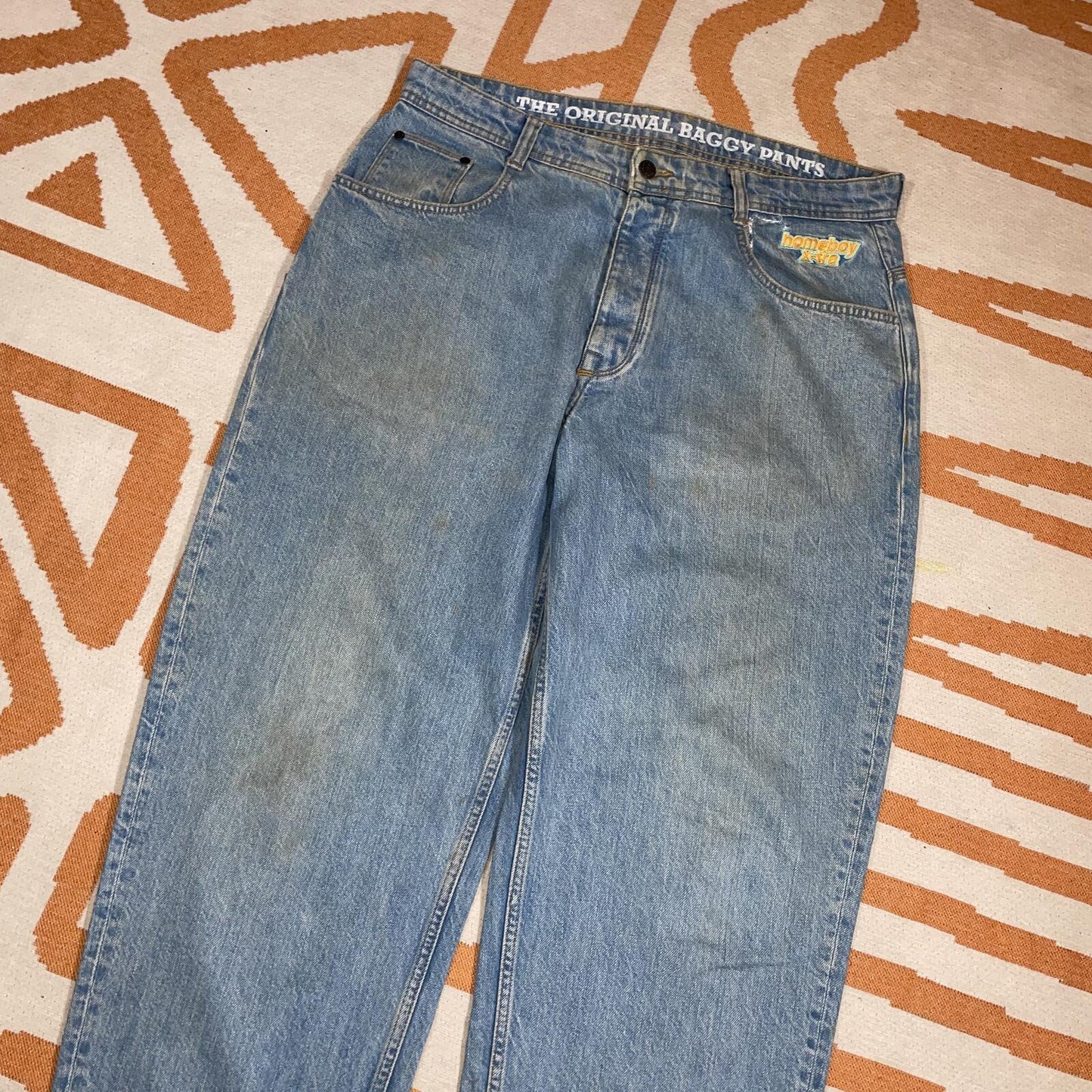 Homeboy 00s Embroidered Baggy Jeans 34x31