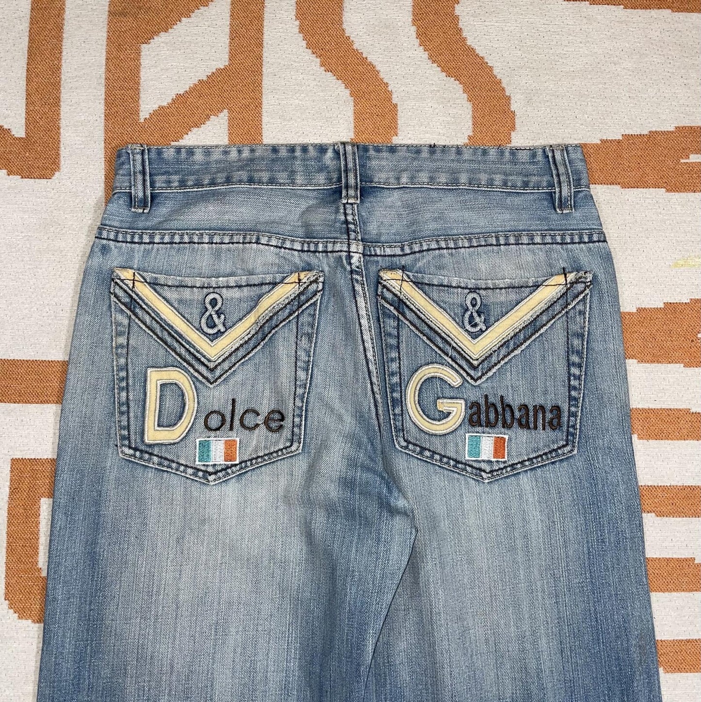 Dolce & Gabbana 00s Italia Embroidered Jeans 34x31