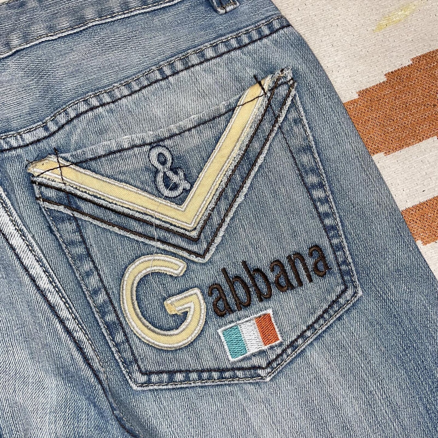 Dolce & Gabbana 00s Italia Embroidered Jeans 34x31
