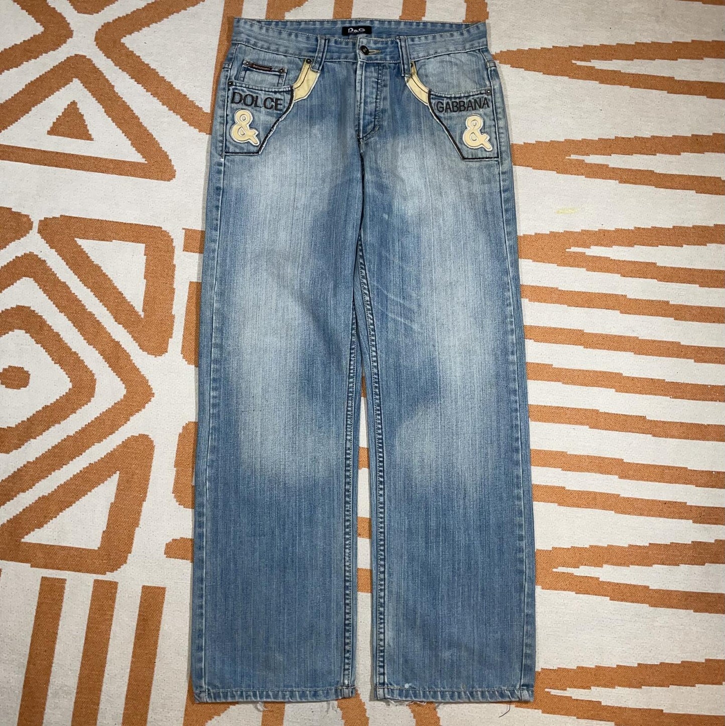 Dolce & Gabbana 00s Italia Embroidered Jeans 34x31