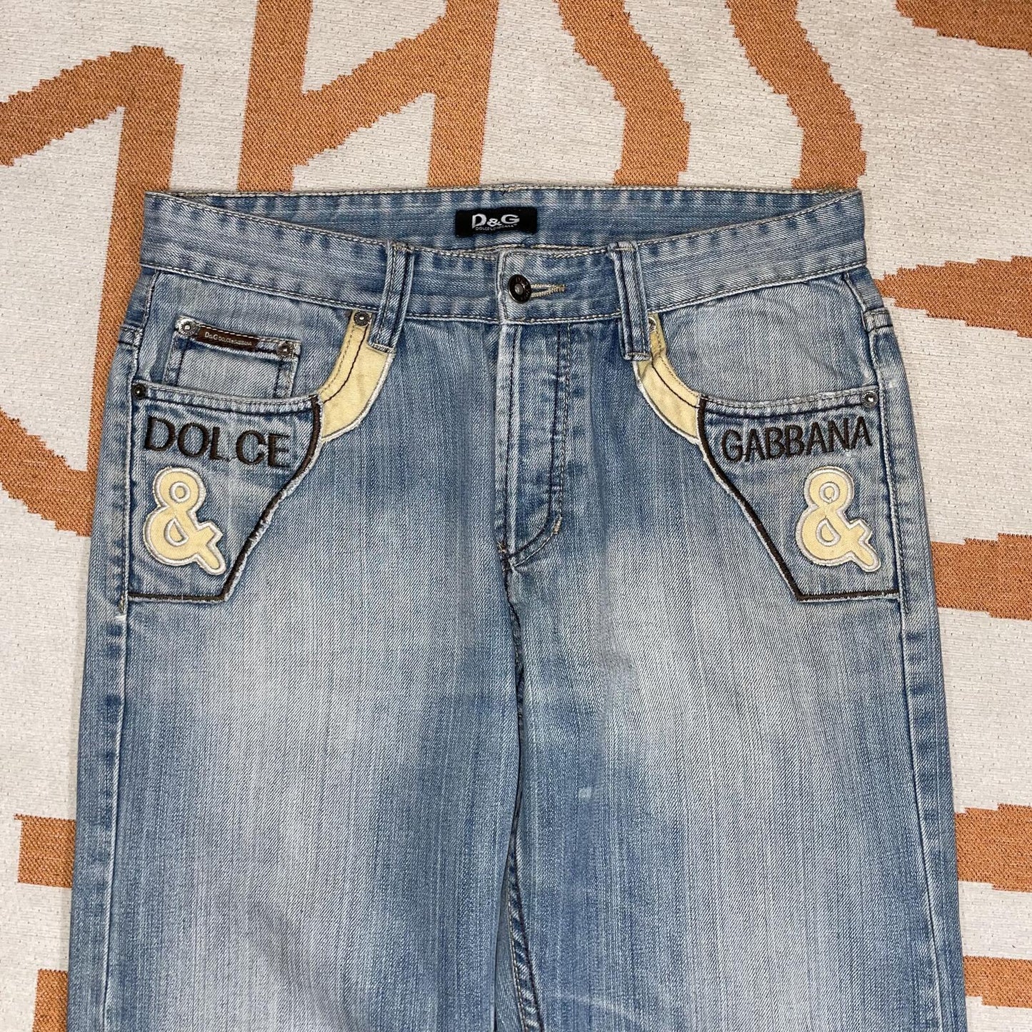 Dolce & Gabbana 00s Italia Embroidered Jeans 34x31