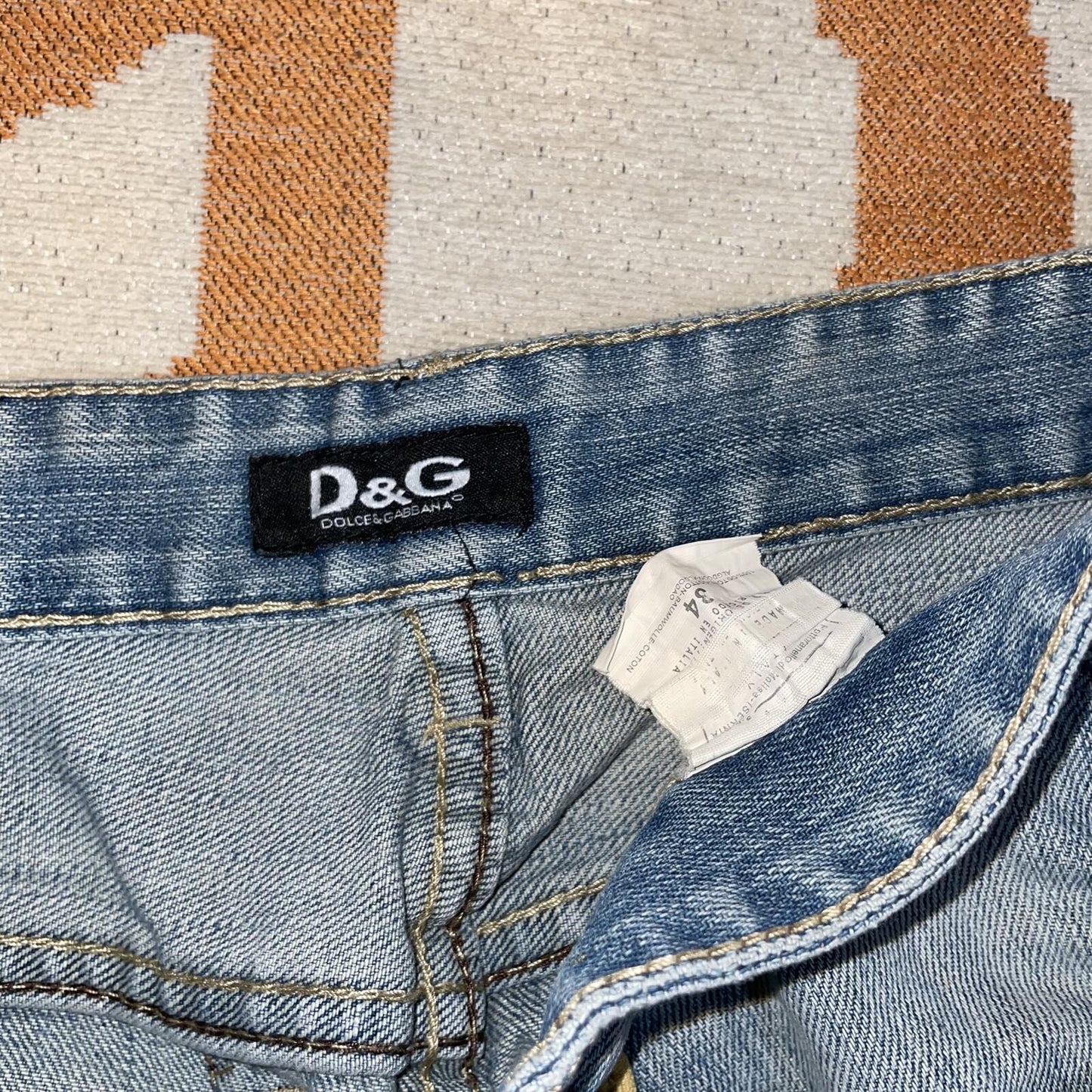 Dolce & Gabbana 00s Italia Embroidered Jeans 34x31