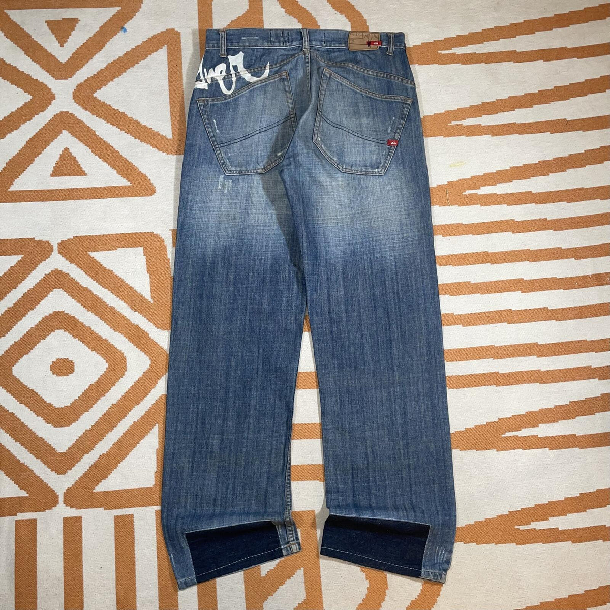 Quiksilver 00s Printed Loose Denim Jeans 34x34