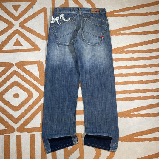Quiksilver 00s Printed Loose Denim Jeans 34x34