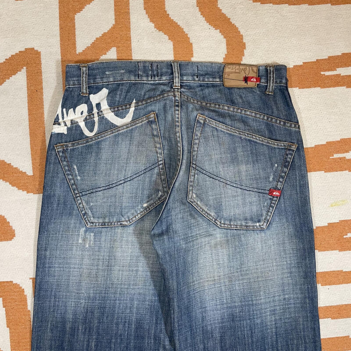 Quiksilver 00s Printed Loose Denim Jeans 34x34