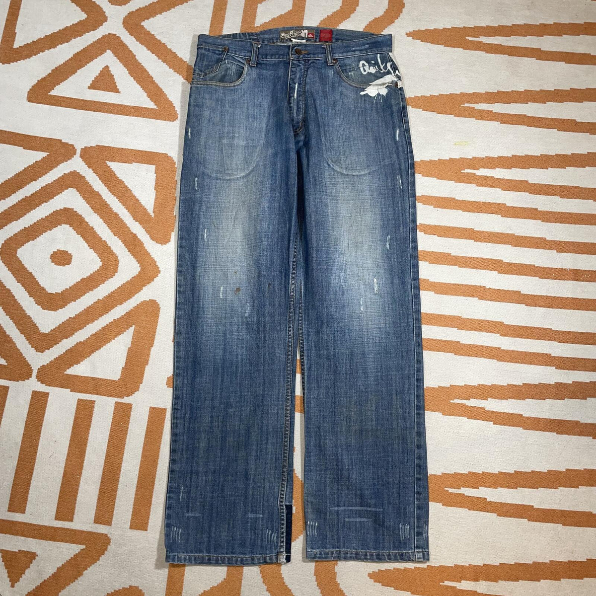 Quiksilver 00s Printed Loose Denim Jeans 34x34