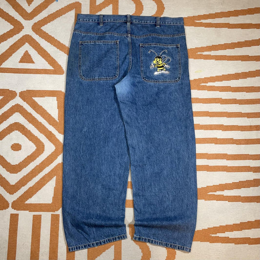 Hardline ‘23 Embroidered Bee Baggy Jeans 40x30