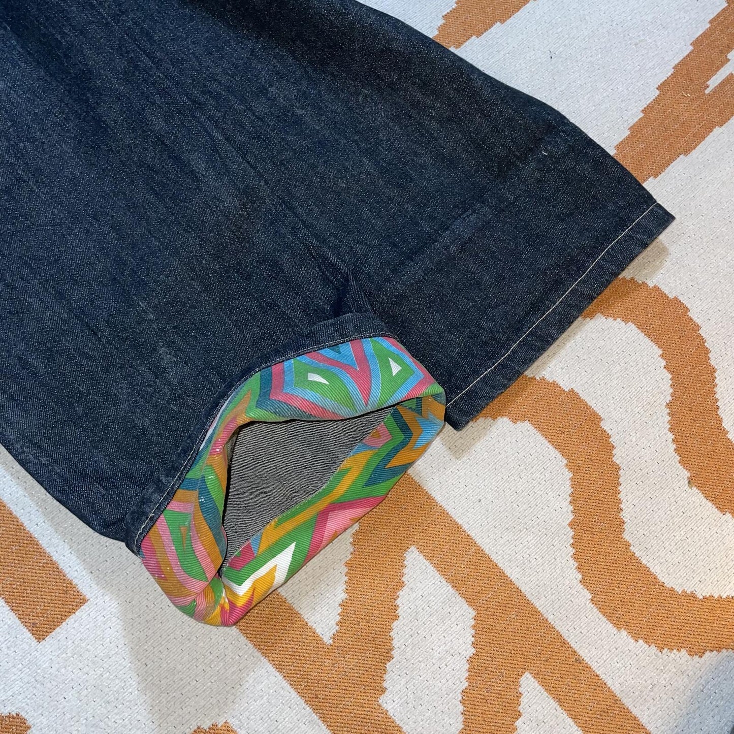 Struggle 00s Pattern-Printed Black Denim Jeans 34x34