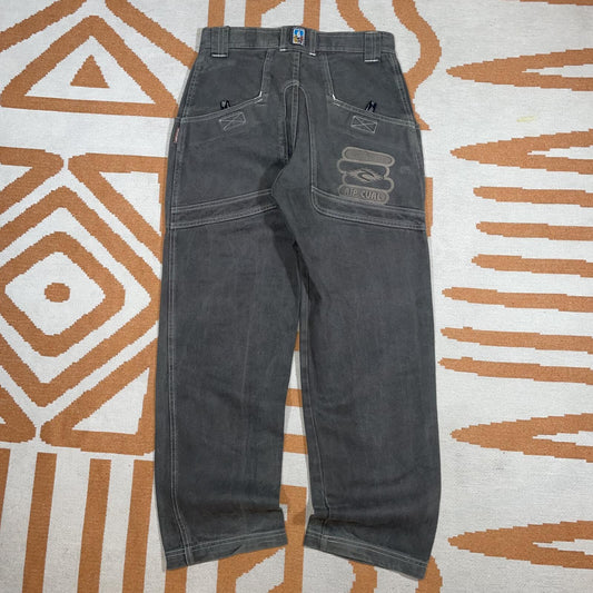 Rip Curl 90s Printed Surf Brown/Grey Trousers 27x28
