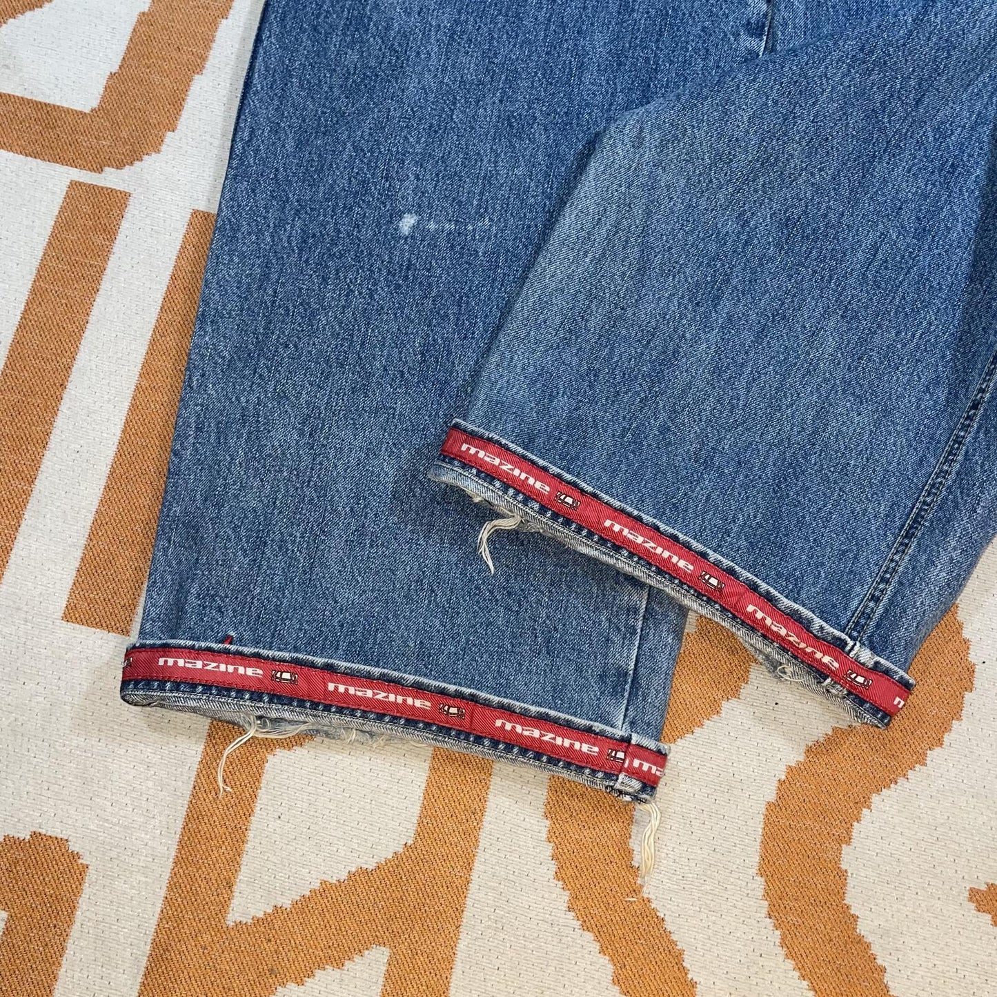 Mazine 00s Embroideres Baggy Denim Jeans 36x33