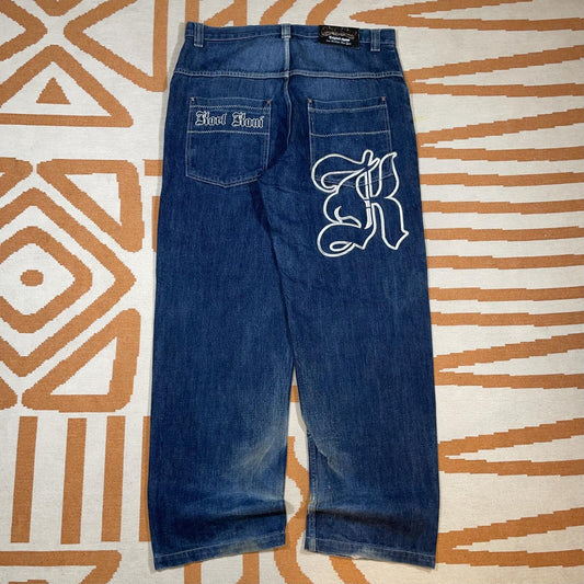 Karl Kani 00s Embroidered ‘Big K’ Baggy Denim Jeans 36x32