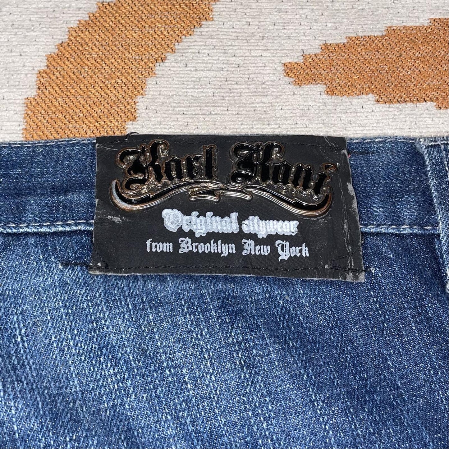 Karl Kani 00s Embroidered ‘Big K’ Baggy Denim Jeans 36x32