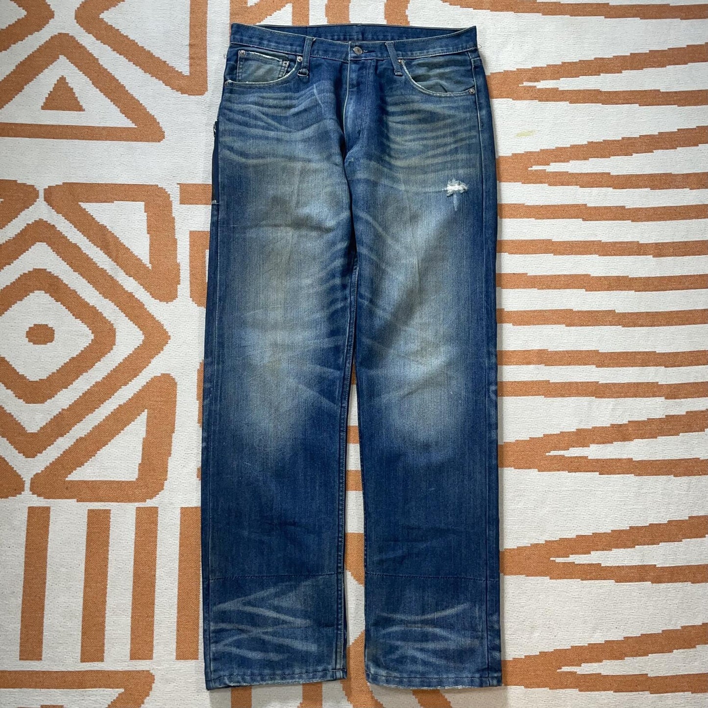 Levi’s x CLOT x Kazuki '09 Printed/Embroidered Designer 505 Jeans 34x33