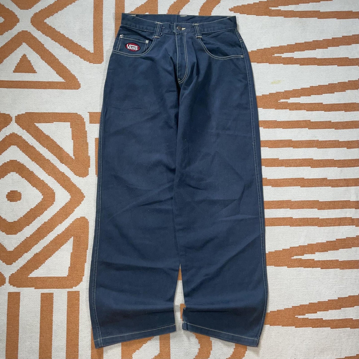 Vans 90s Embroidered Baggy Grey Trousers 30x32