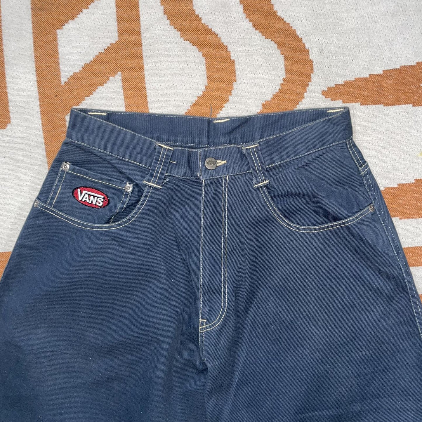 Vans 90s Embroidered Baggy Grey Trousers 30x32