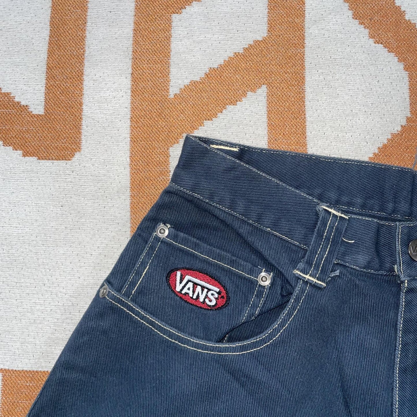 Vans 90s Embroidered Baggy Grey Trousers 30x32